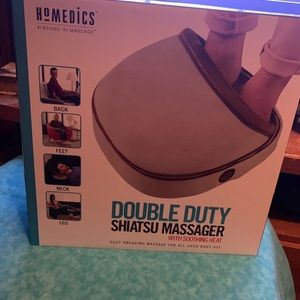 Double duty shiatsu massager